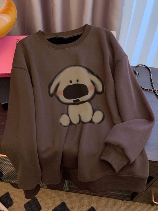 Sweaters - Brown Dog Graphic Pet Sweatshirt - Unbranded